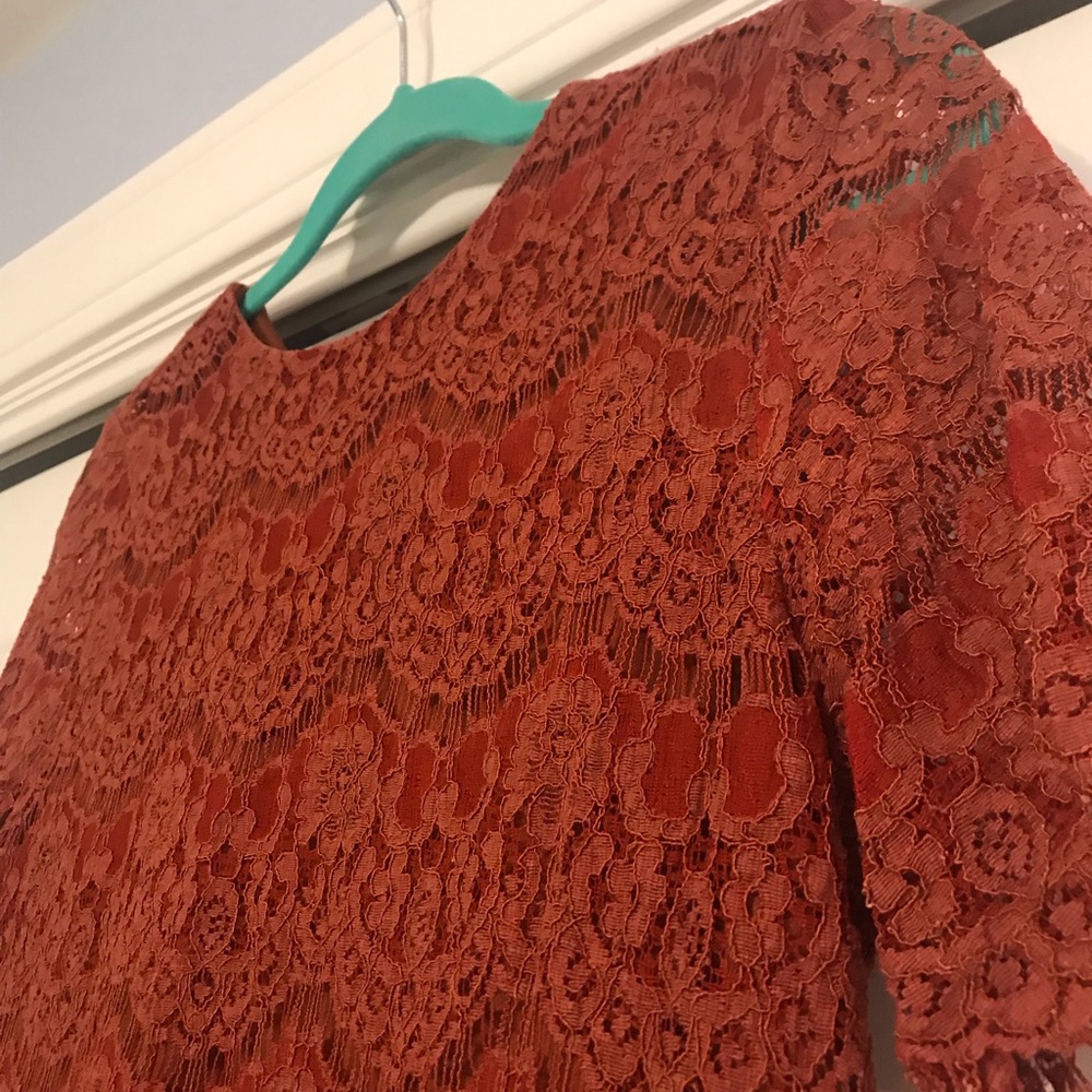 Beautiful burnt orange lace top